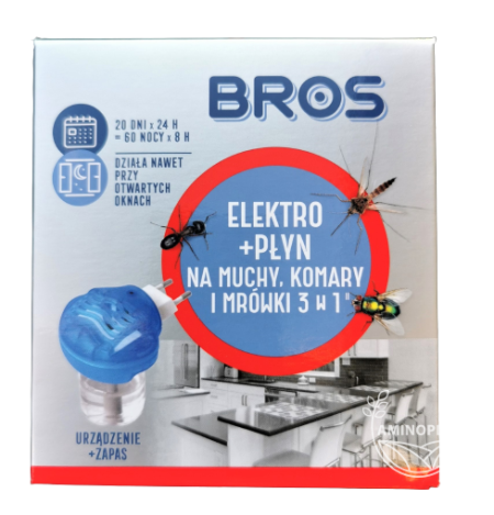 BROS elektro + płyn na muchy, komary i mrówki 3W1