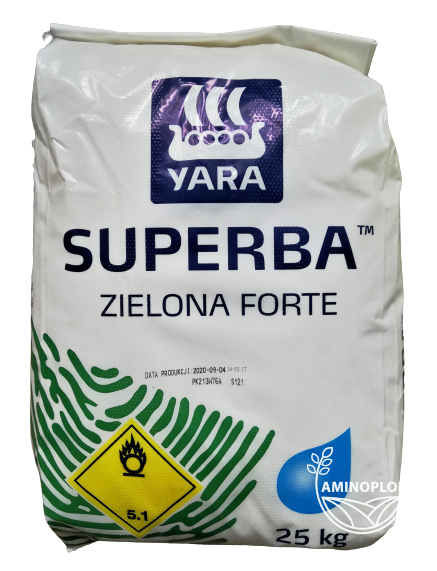 YARAMILA Superba Zielona Forte 8-11-36 + ME 25kg – nawóz  N-P-K do roślin ogrodniczych