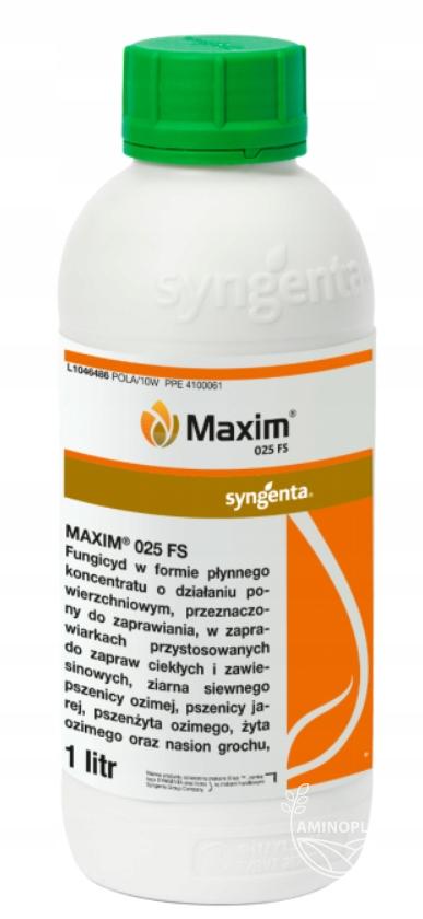 SYNGENTA Maxim (025FS) – do zaprawiania zbóż oraz nasion grochu fasoli bobiku łubinu peluszki soczewicy ciecierzycy słonecznika i soi