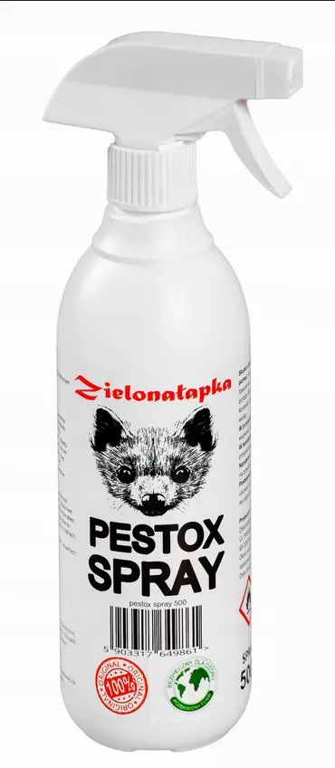 ZIELONAŁAPKA Pestox Spray 500ml – odstraszacz zapachowy kun, lisów, szczurów, myszy…