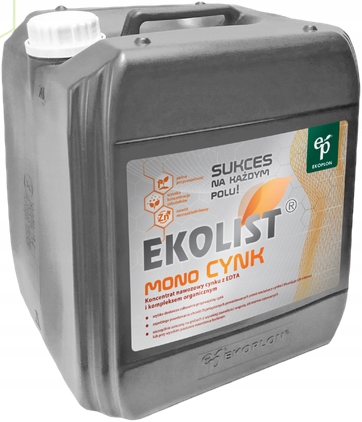 EKOPLON EKOLIST Mono Cynk – poprawia zawartość białka i cukrów w plonach (kukurydza, ziemniak, chmiel)